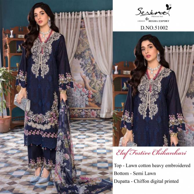 Serene Elaf Festive Chikankari Ethnic Wear Cotton Pakistani Salwar Kameez Collection